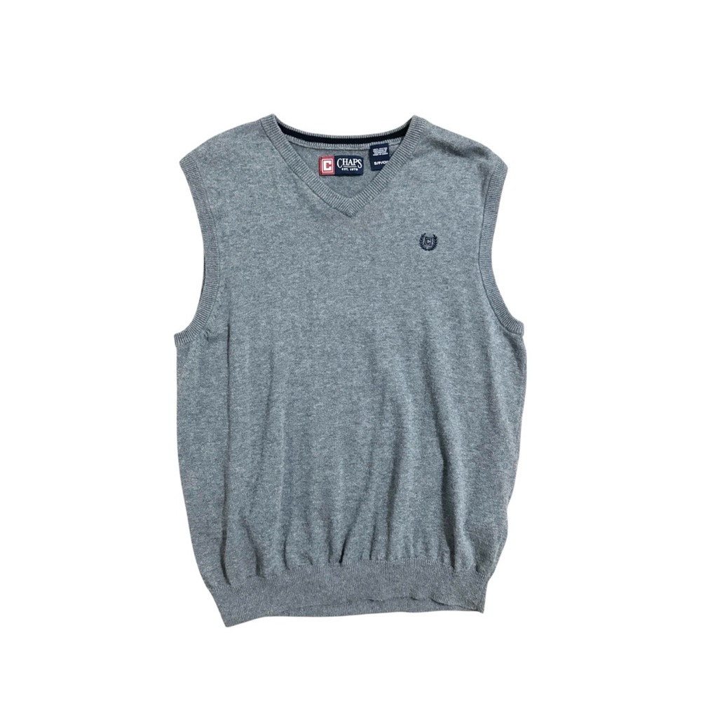 Grey Chaps v neck sweater vest knitwear